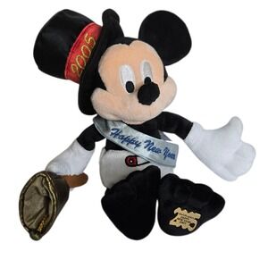 Disney Parks Mickey Mouse Happy New Year 2005 Plush 9" NYE‎ Theme Park NWT